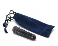 Amethyst - Massagestab/ Akkupressurstab, geriffelt - 70 mm