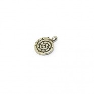 Anh�nger Spiralschnecke fein - patiniert, 925...