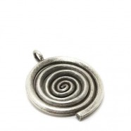 Anh�nger Spiralschnecke grob - patiniert, 925...
