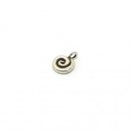 Anh�nger Spiralschnecke grob - patiniert, 925...