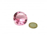 Kristall - Diamant aus Glas, 40 mm Farbe rose
