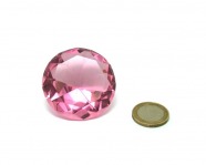 Kristall - Diamant aus Glas, 50 mm Farbe rose