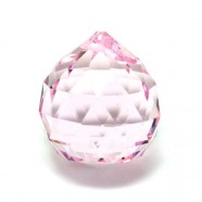 Kristall - Kugel aus Glas, 30 mm Farbe rosa