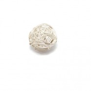 Kugel aus Silberfaden, 925 Silber, 15mm