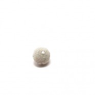 Kugel granulat/ cycle - mattiniert, 925 Silber, 12mm