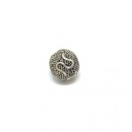 Kugel granulat/ cycle - patiniert, 925 Silber, 12mm