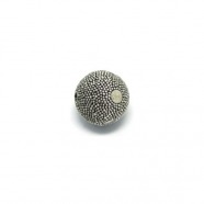Kugel granulat/ cycle - patiniert, 925 Silber, 13mm