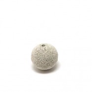 Kugel granulat - mattiniert, 925 Silber, 16mm