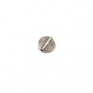 Scheibe african traditional, 925 Silber, 12x3mm
