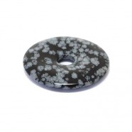 Schneeflockenobsidian - Donut, 40 mm TL-Serie