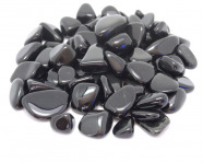 Schwarzer Obsidian - Trommelsteine, 250 Gramm, 10 - 40 mm TL-Serie