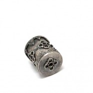 Walze orinetal - patiniert, 925 Silber, 18x15mm